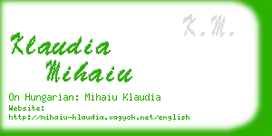 klaudia mihaiu business card